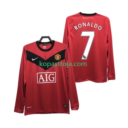 Billiga Fotbollströjor Manchester United RONALDO 7 2009 2010 Retro Hemma tröja Långärmad